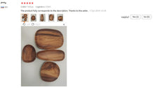 Load image into Gallery viewer, Oval Solid Wood Pan Plate