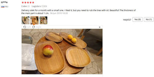 Oval Solid Wood Pan Plate