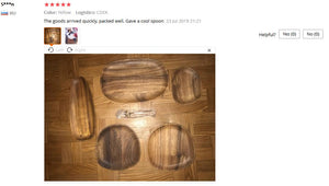 Oval Solid Wood Pan Plate