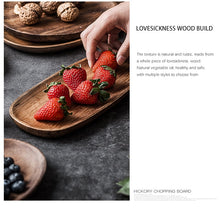 Load image into Gallery viewer, Oval Solid Wood Pan Plate