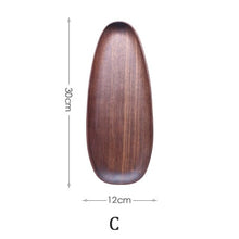 Load image into Gallery viewer, Oval Solid Wood Pan Plate