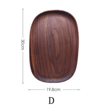 Load image into Gallery viewer, Oval Solid Wood Pan Plate
