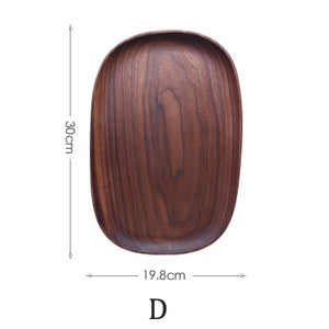 Oval Solid Wood Pan Plate