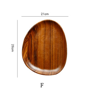Oval Solid Wood Pan Plate