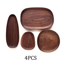 Load image into Gallery viewer, Oval Solid Wood Pan Plate