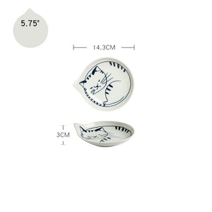 Japanese Style Ceramic Teardrop Plates