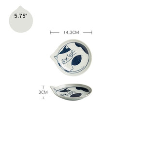 Japanese Style Ceramic Teardrop Plates