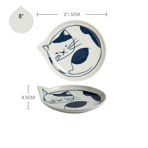 Japanese Style Ceramic Teardrop Plates