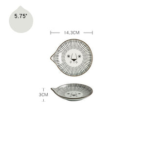 Japanese Style Ceramic Teardrop Plates