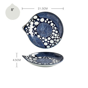 Japanese Style Ceramic Teardrop Plates