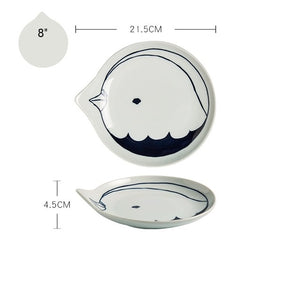 Japanese Style Ceramic Teardrop Plates