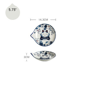 Japanese Style Ceramic Teardrop Plates